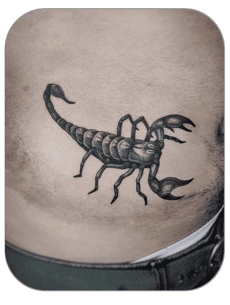 Tatuaje escorpión estilo BlackWork hecho por Marc en The last gallery tattoo Mollet del Vallès, Barcelona